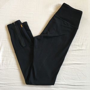 Lucy Black Leggings with Ankle Zippers